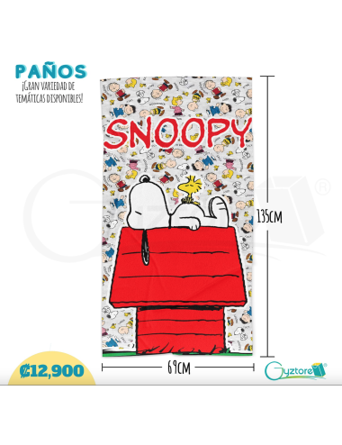 Paños grandes diseño de Snoopy