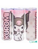 Botella Tumbler de vidrio glaseado "Kuromi"