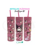 Botella Plástica "Kuromi" con Stickers UV