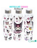 Botella de vidrio "Kuromi" Stickers DTF UV