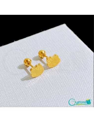 Aretes dorados "Hello...