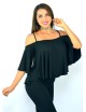 Blusa negra tirante cruzado