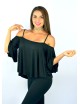 Blusa negra tirante cruzado