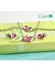 Set de joyería Love color rosado