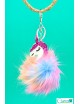 Llavero de Unicornio con pompón
