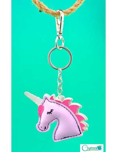 Llavero diseño de unicornio con tornasol