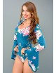 Leotardo/BodySuit floreado manga campana