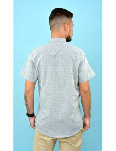 Camisa gris con estampado de vigotes