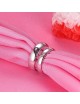 Anillos para parejas de acero inoxidable grabado de corazón