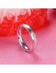 Anillos para parejas de acero inoxidable grabado de corazón