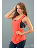 Blusa deportiva tirante grueso color anaranjado