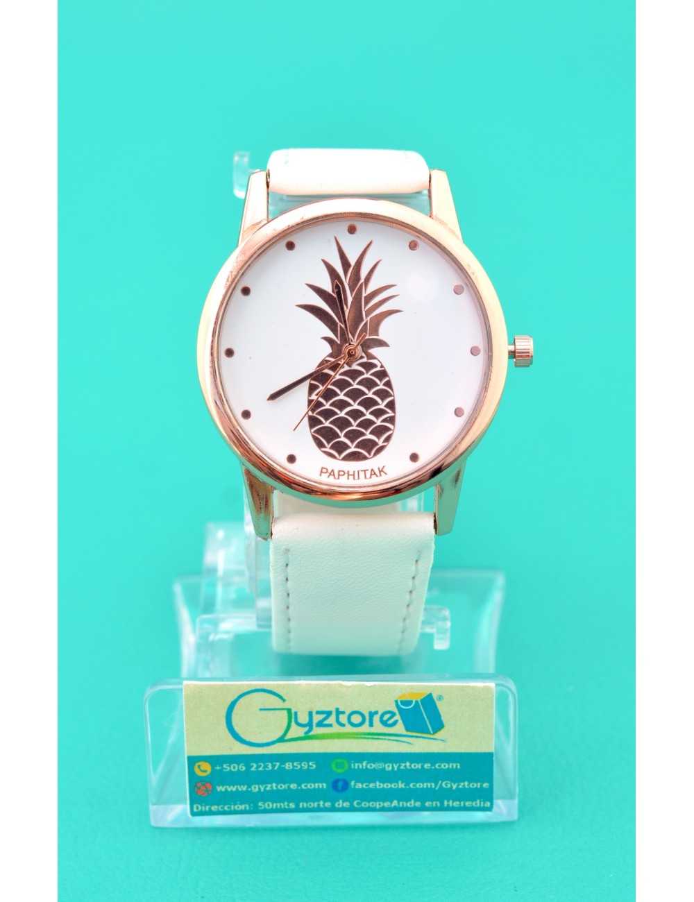 Reloj Fondo de Piña Dorada