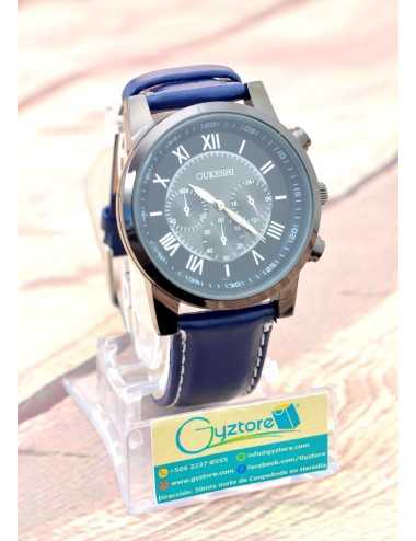 Reloj Casual Azul Carátula Negra