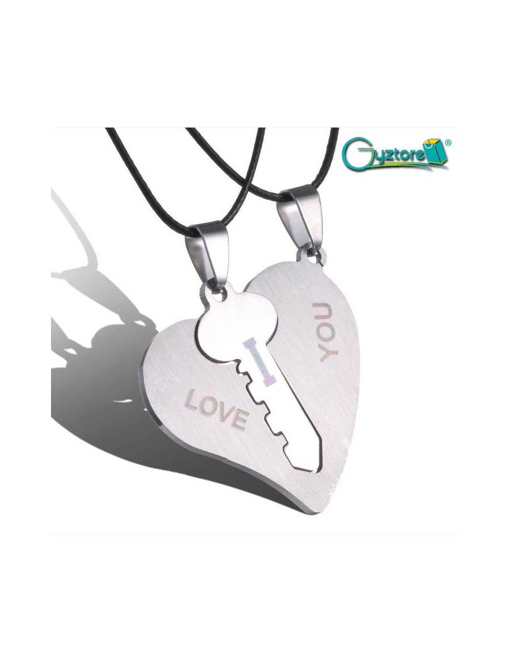 Collar Doble I love you Corazón Llave