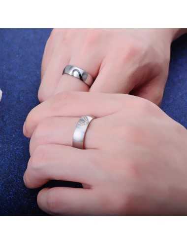 Anillos para parejas de Titanio diseño de corazón