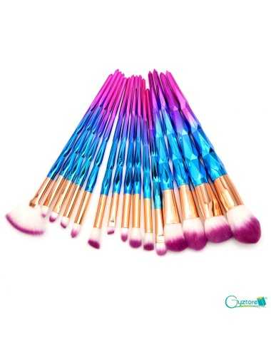 Set de 15 brochas azules con morado