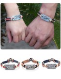 Pulseras para parejas de cuero con dije Love con flecha