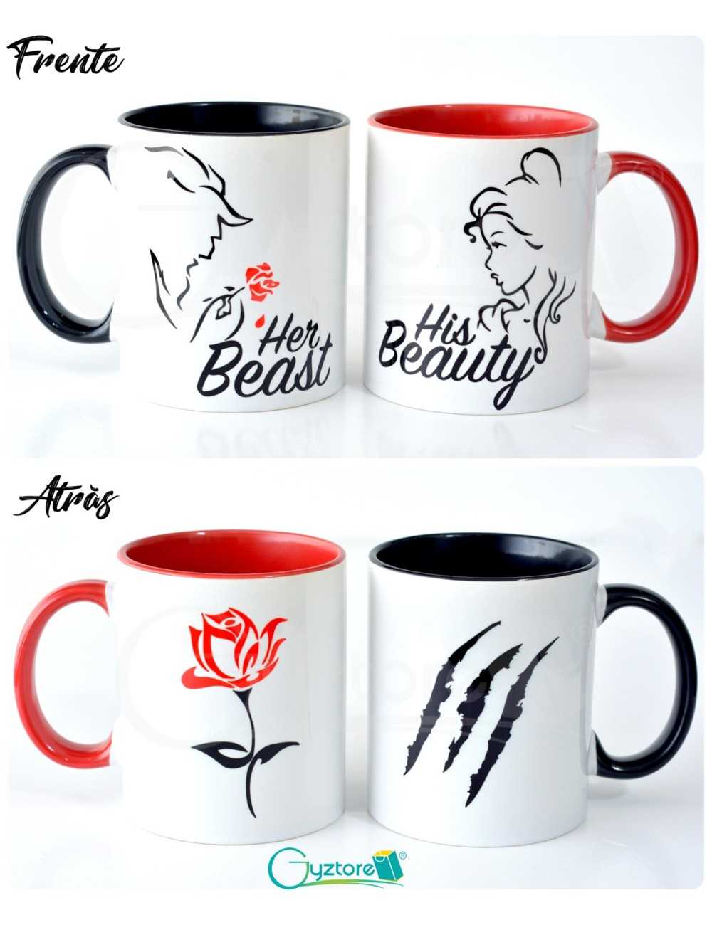 Tazas para parejas 'His Beauty and Her Beast'