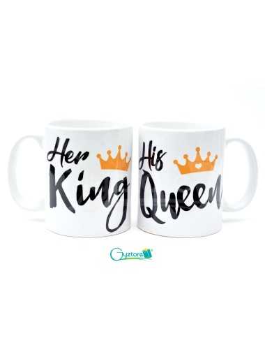 Tazas para parejas 'His Queen, Her King'