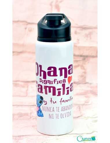 Botella Stitch "Ohana significa familia"