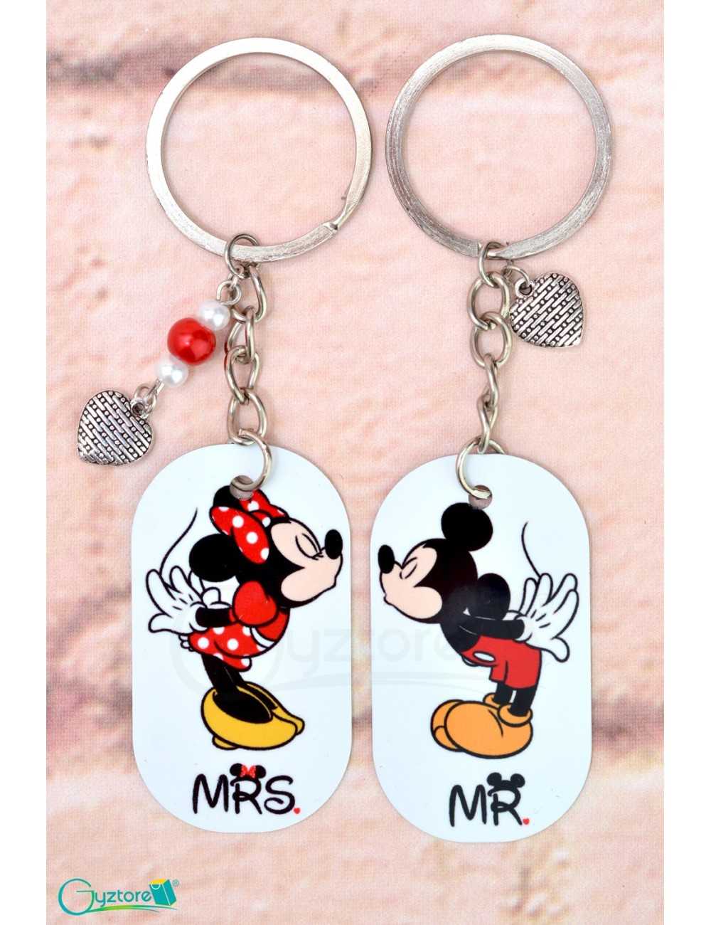 Llavero para parejas de Minnie y Mickey