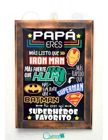 Cuadro "Papá mi Superhéroe favorito"
