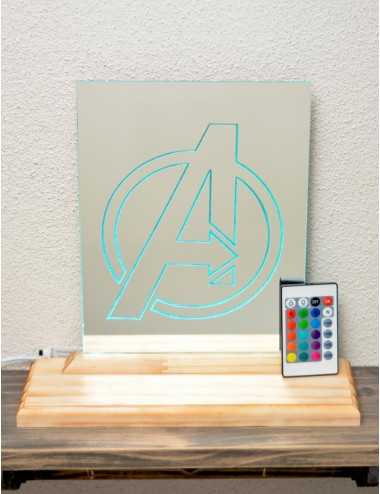 Lámpara-Espejo LED decorativa diseño Avengers