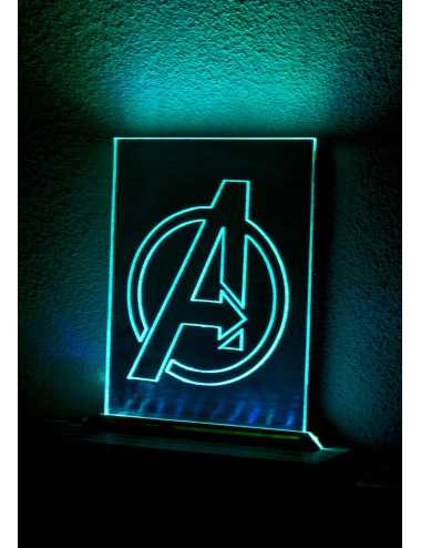 Lámpara-Espejo LED decorativa diseño Avengers