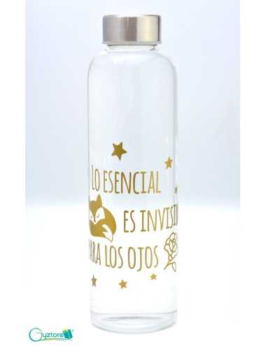 Botella de vidrio diseño de El Principito