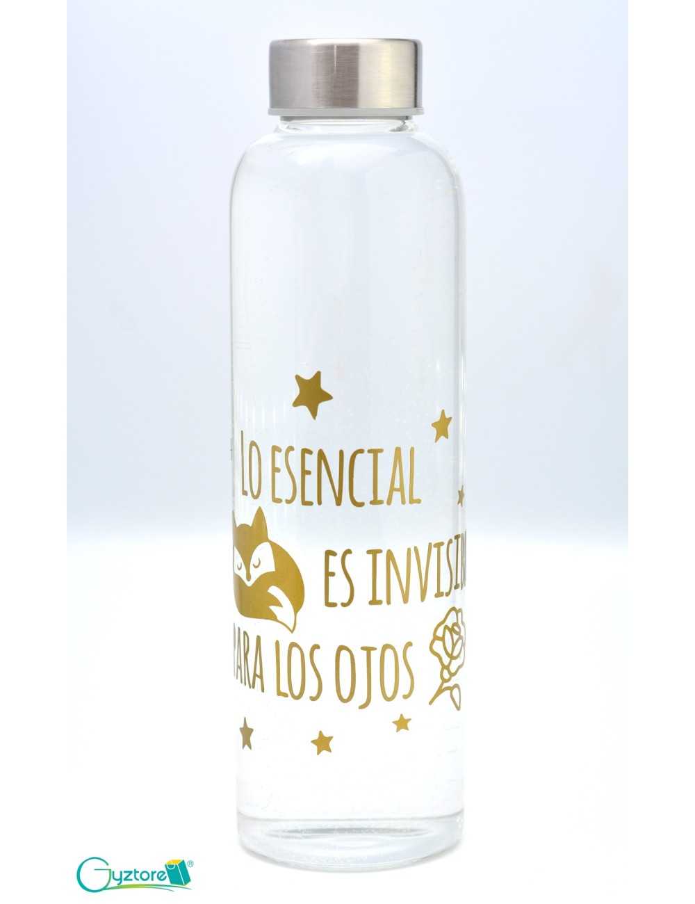 Botella de vidrio diseño de El Principito