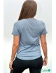 Blusa deportiva manga corta color gris oscuro