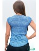 Blusa deportiva manga corta estampado azul