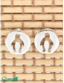 Aretes diseño de pingüinos