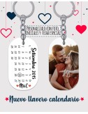 Llavero personalizado con calendario e iniciales