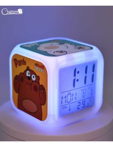 Relojes digitales “Osos escandalosos” con LED multicolor