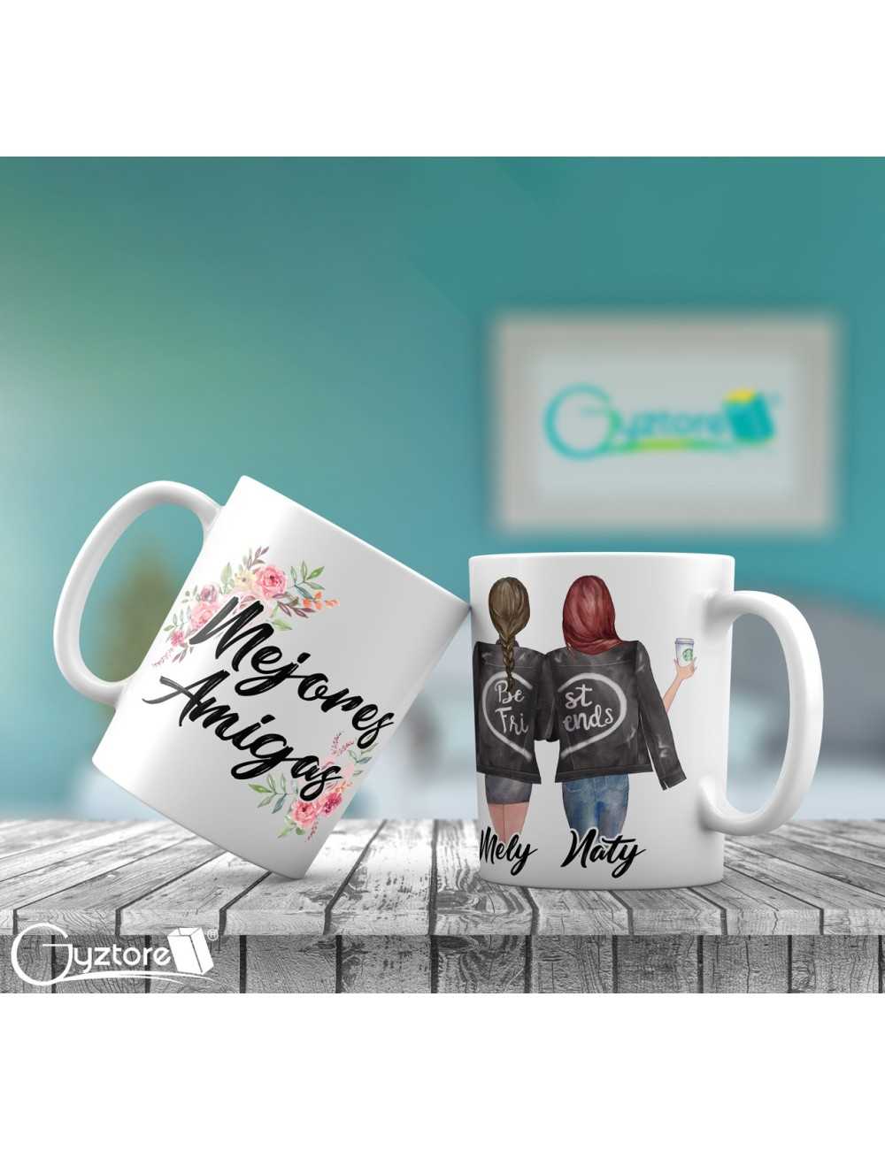 Taza personalizable diseño de Best Friends