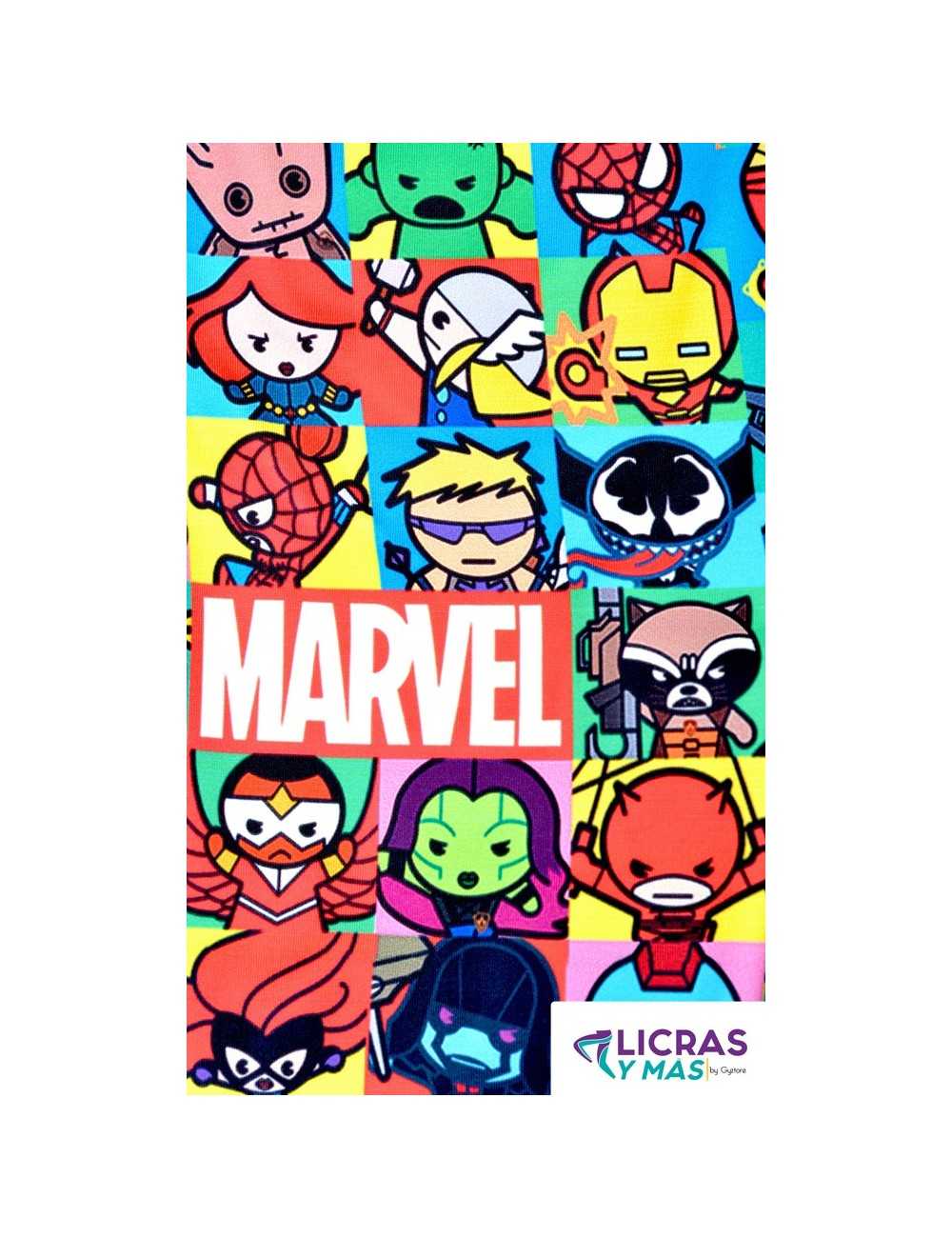 Licras tubo supplex diseño Marvel