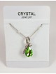 Collar Austriaco Diseño Gota Cristal Verde