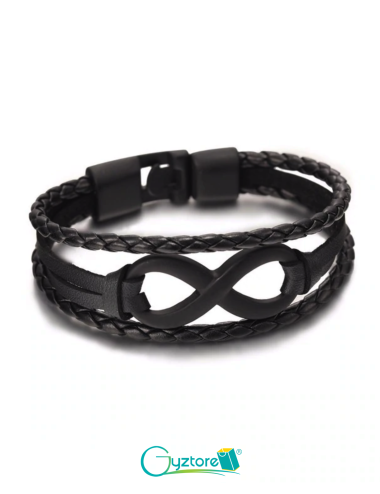 Brazalete de cuero signo de infinito