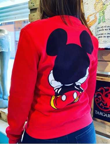 Sueter estampado de Mickey rojo