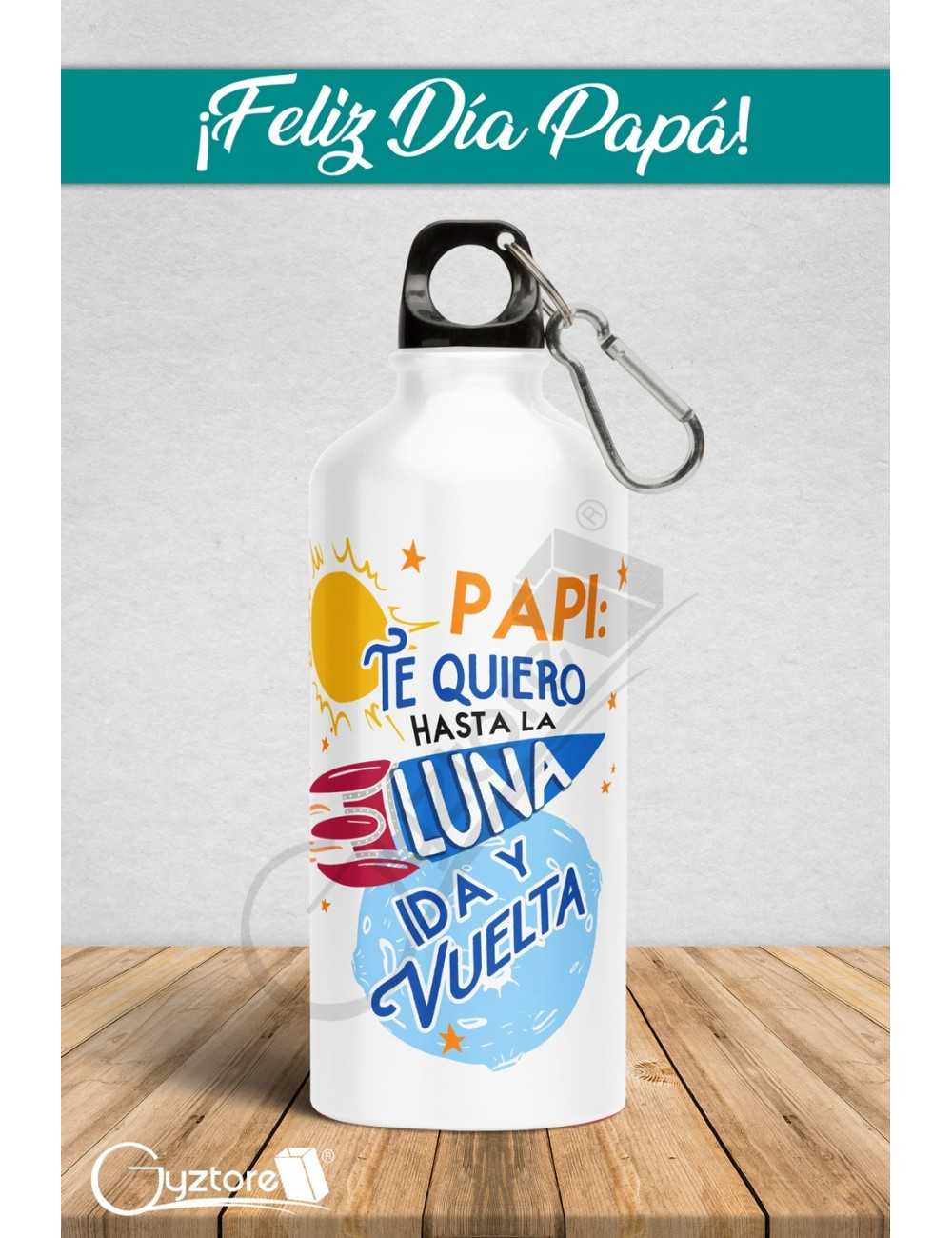 Botellas para papás "Te quiero hasta la luna"