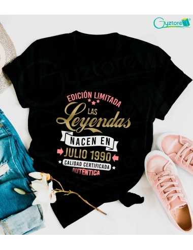 Camisetas cumpleañeras ''Las Leyendas Nacen''
