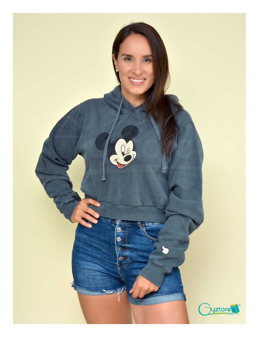 Hoodies cortos con gorro diseño de Mickey