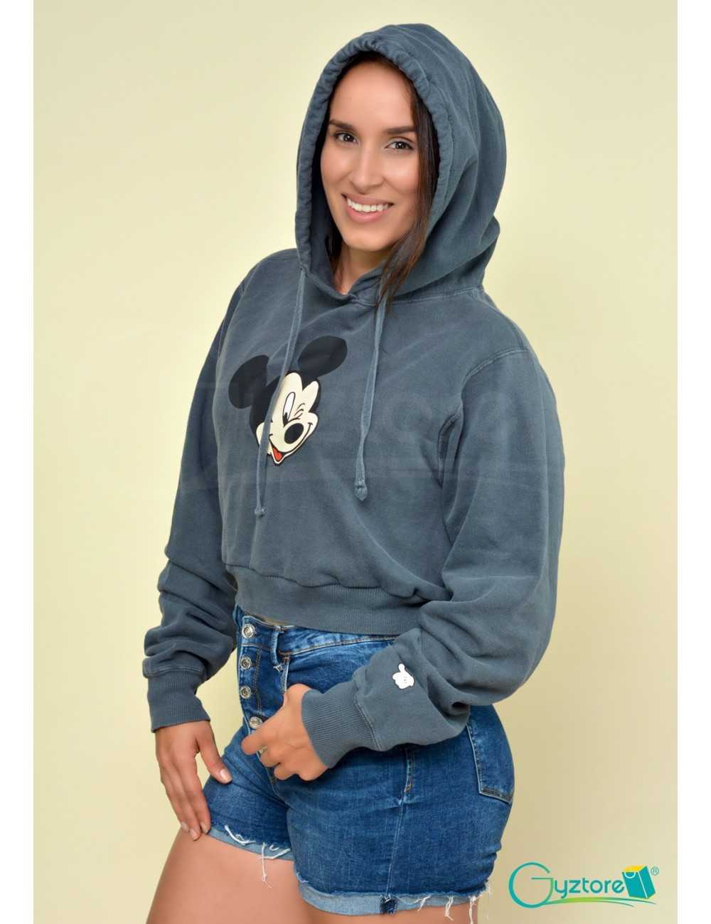 Hoodies cortos con gorro diseño de Mickey