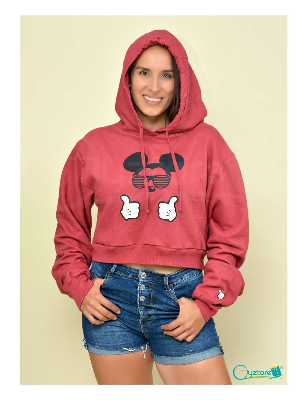 Hoodies/Abrigos cortos con gorro diseño Mickey con lentes