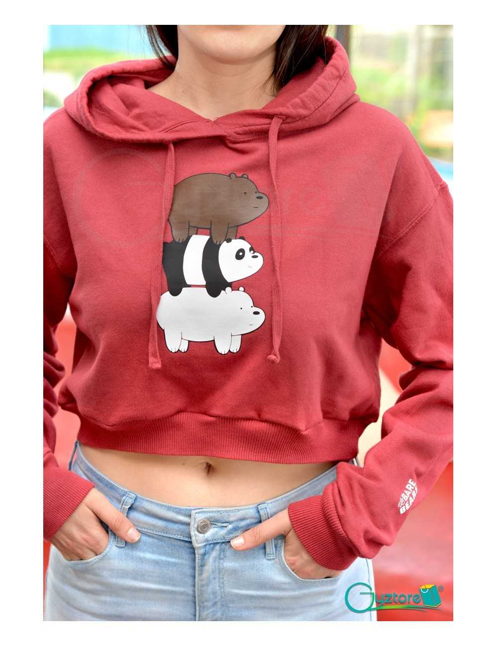 Hoodies/Abrigos cortos con gorro diseño Osos Escandalosos