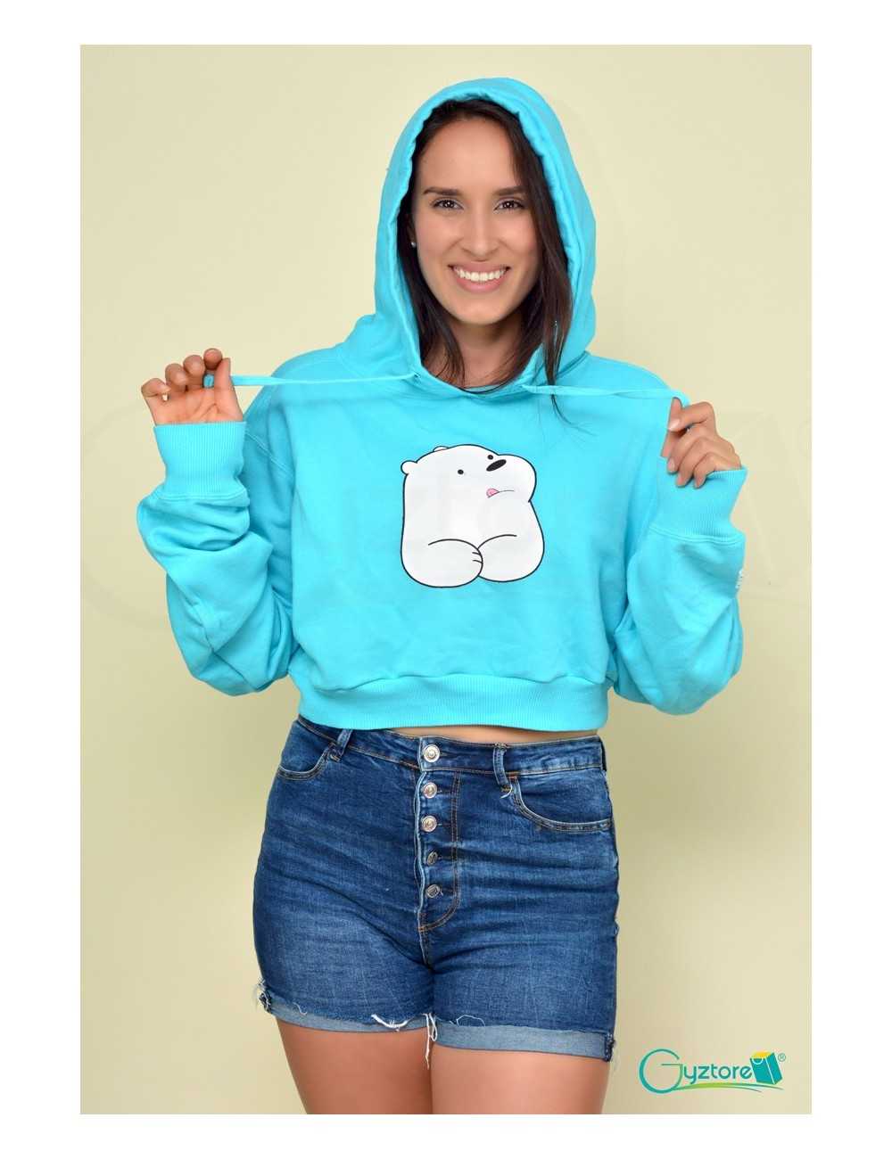 Hoodies/Abrigos cortos con gorro diseño Polar Osos Escandalosos