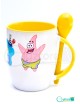 Taza de cerámica con cuchara diseño  “Bob Esponja”