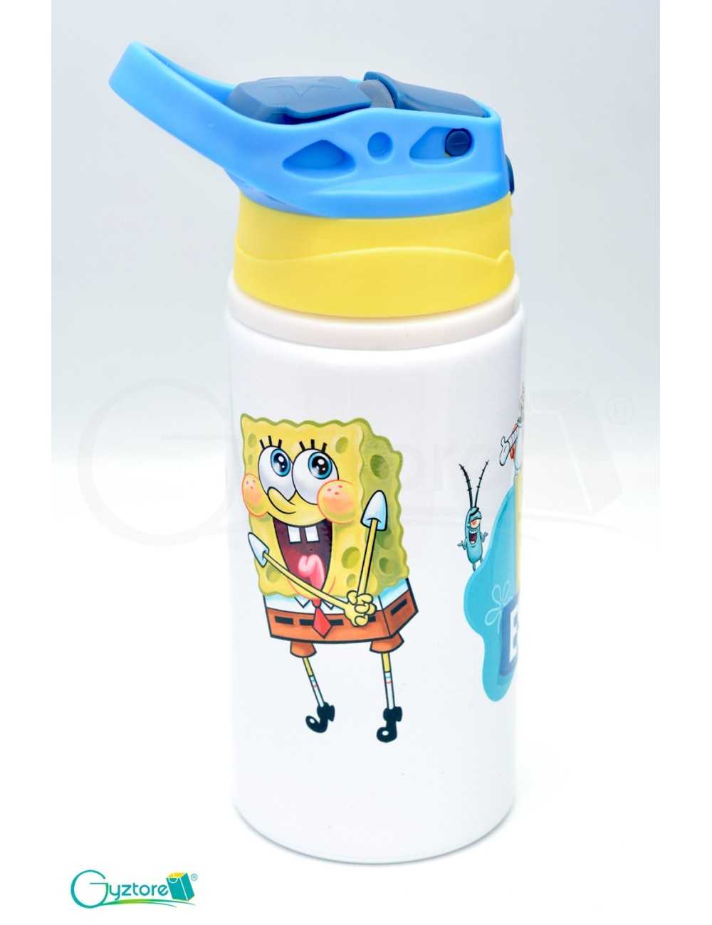 Botella Bob Esponja con pajilla