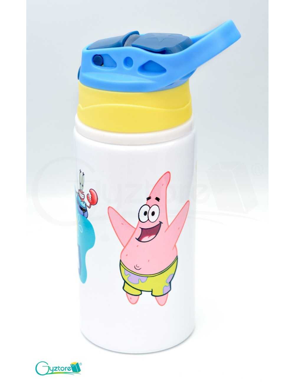 Botella Bob Esponja con pajilla